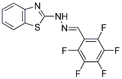 2,3,4,5,6-PENTAFLUOROBENZALDEHYDE 1,3-BENZOTHIAZOL-2-YLHYDRAZONE 结构式