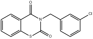 3-(3-CHLOROBENZYL)-2H-1,3-BENZOTHIAZINE-2,4(3H)-DIONE 结构式