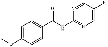 N-(5-BROMO-2-PYRIMIDINYL)-4-METHOXYBENZENECARBOXAMIDE 结构式