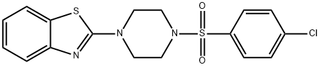 2-(4-[(4-CHLOROPHENYL)SULFONYL]PIPERAZINO)-1,3-BENZOTHIAZOLE 结构式