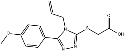 [4-ALLYL-5-(4-METHOXY-PHENYL)-4H-[1,2,4]TRIAZOL-3-YLSULFANYL]-ACETIC ACID 结构式