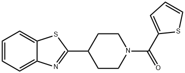 [4-(1,3-Benzothiazol-2-yl)piperidino](2-thienyl)methanone 结构式