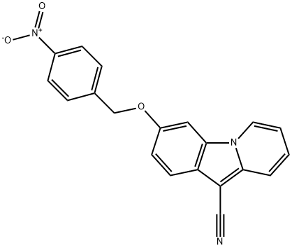 3-[(4-NITROBENZYL)OXY]PYRIDO[1,2-A]INDOLE-10-CARBONITRILE 结构式