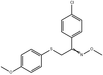 1-(4-CHLOROPHENYL)-2-[(4-METHOXYPHENYL)SULFANYL]-1-ETHANONE O-METHYLOXIME 结构式