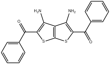 (3,4-DIAMINO-5-BENZOYLTHIENO[2,3-B]THIOPHEN-2-YL)(PHENYL)METHANONE 结构式