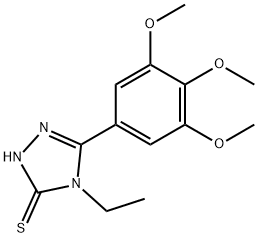 4-乙基-5-(3,4,5-三甲氧基-苯基)-4H-[1,2,4]三唑-3-硫醇 结构式