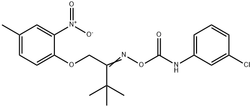 1-[2-(([(3-CHLOROANILINO)CARBONYL]OXY)IMINO)-3,3-DIMETHYLBUTOXY]-4-METHYL-2-NITROBENZENE 结构式