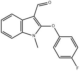 2-(4-氟苯氧基)-1-甲基-1H-吲哚-3-甲醛 结构式