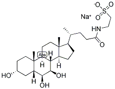 5-BETA-CHOLANIC ACID-3-ALPHA, 6-BETA, 7-BETA, -TRIOL N-(2-SULPHOETHYL)-AMIDE SODIUM SALT 结构式