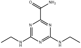 4,6-BIS(ETHYLAMINO)-1,3,5-TRIAZINE-2-CARBOXAMIDE 结构式