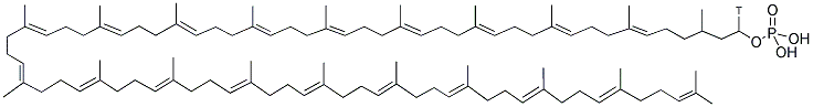 DOLICHOL MONOPHOSPHATE, [1-3H] 结构式