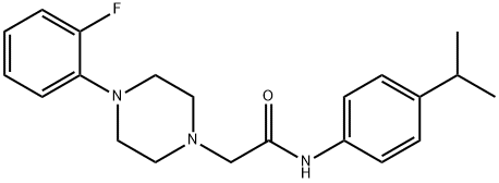 2-[4-(2-FLUOROPHENYL)PIPERAZINO]-N-(4-ISOPROPYLPHENYL)ACETAMIDE 结构式