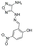 2-Hydroxy-5-nitrobenzaldehyde (4-amino-1,2,5-oxadiazol-3-yl)hydrazone 结构式