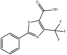 2-苯基-4-(三氟甲基)噻唑-5-羧酸 结构式