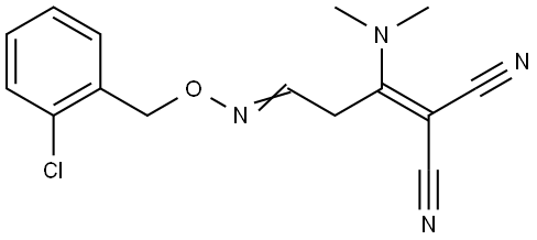 2-[3-([(2-Chlorobenzyl)oxy]imino)-1-(dimethylamino)propylidene]malononitrile 结构式