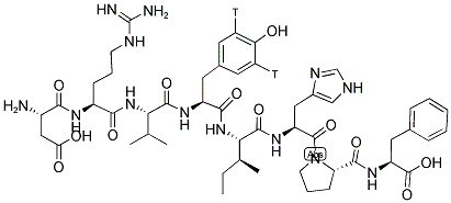 [TYROSYL-3,5-3H]ANGIOTENSIN II (5-L-ISOLEUCINE) 结构式