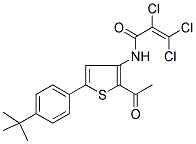 N-(2-ACETYL-5-[4-(TERT-BUTYL)PHENYL]-3-THIENYL)-2,3,3-TRICHLOROACRYLAMIDE 结构式