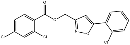[5-(2-CHLOROPHENYL)-3-ISOXAZOLYL]METHYL 2,4-DICHLOROBENZENECARBOXYLATE 结构式