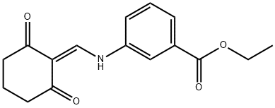 ETHYL 3-(((2,6-DIOXOCYCLOHEXYLIDENE)METHYL)AMINO)BENZOATE 结构式