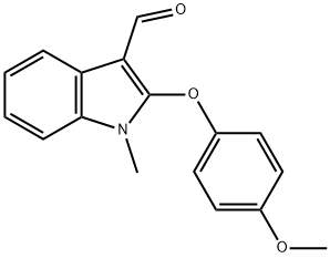 2-(4-甲氧基苯氧基)-1-甲基-1H-吲哚-3-甲醛 结构式