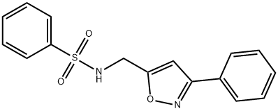 N-((3-苯基异噁唑-5-基)甲基)苯磺酰胺 结构式