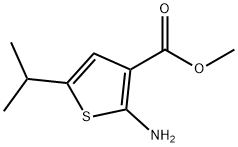 2-氨基-5-异丙基噻吩-3-甲酸甲酯 结构式