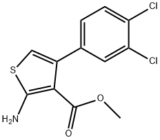 2-氨基-4-(3,4-二氯苯基)噻吩-3-羧酸甲酯 结构式