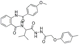 2-(4-METHOXYBENZAMIDO)-N-(3-METHYL-1-OXO-1-(2-(2-(P-TOLYLOXY)ACETYL)HYDRAZINYL)BUTAN-2-YL)BENZAMIDE 结构式