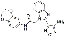 2-[2-(4-AMINO-1,2,5-OXADIAZOL-3-YL)-1H-BENZIMIDAZOL-1-YL]-N-2,3-DIHYDRO-1,4-BENZODIOXIN-6-YLACETAMIDE 结构式