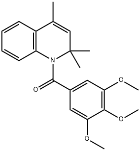 (3,4,5-TRIMETHOXYPHENYL)(2,2,4-TRIMETHYLQUINOLIN-1(2H)-YL)METHANONE 结构式