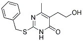 2-(BENZYLSULFANYL)-5-(2-HYDROXYETHYL)-6-METHYL-4(3H)-PYRIMIDINONE 结构式