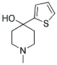 4-Hydroxy-4-(2-thienyl)-1-methylpiperidine 结构式