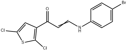 (E)-3-(4-BROMOANILINO)-1-(2,5-DICHLORO-3-THIENYL)-2-PROPEN-1-ONE 结构式