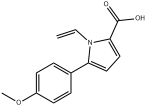 5-(4-METHOXY-PHENYL)-1-VINYL-1 H-PYRROLE-2-CARBOXYLIC ACID 结构式