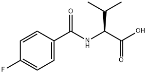 2-[(4-氟苯基)甲酰氨基]-3-甲基丁酸 结构式
