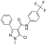 5-CHLORO-1-METHYL-3-PHENYL-N-[4-(TRIFLUOROMETHYL)PHENYL]-1H-PYRAZOLE-4-CARBOXAMIDE 结构式
