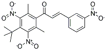 1-[4-(TERT-BUTYL)-2,6-DIMETHYL-3,5-DINITROPHENYL]-3-(3-NITROPHENYL)PROP-2-EN-1-ONE 结构式