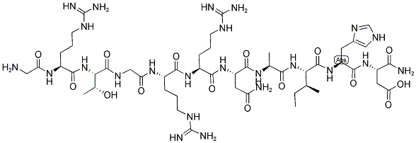 GLY-ARG-THR-GLY-ARG-ARG-ASN-ALA-ILE-HIS-ASP-NH2 结构式