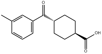 TRANS-4-(3-METHYLBENZOYL)CYCLOHEXANE-1-CARBOXYLIC ACID 结构式