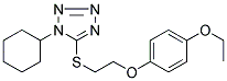 1-Cyclohexyl-5-([2-(4-ethoxyphenoxy)ethyl]thio)-1H-tetrazole 结构式