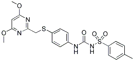 N-[S-[(4,6-DIMETHOXYPYRIMIDIN-2-YL)METHYL]-4-THIOPHENYL]-N'-[(4-METHYLPHENYL)SULPHONYL]UREA 结构式