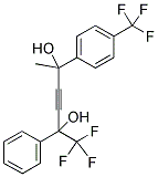 2-(4-TRIFLUOROMETHYLPHENYL)-5-PHENYL-6,6,6-TRIFLUOROHEX-3-YNE-2,5-DIOL 结构式