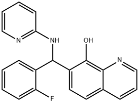 7-[(2-FLUOROPHENYL)(PYRIDIN-2-YLAMINO)METHYL]QUINOLIN-8-OL 结构式