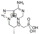 (R)-9-(2-PHOSPHONYLMETHOXYPROPYL)-ADENINE, [ADENINE-8-14C]- 结构式