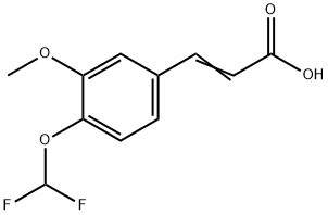 (E)-3-(4-(二氟甲氧基)-3-甲氧基苯基)丙烯酸 结构式