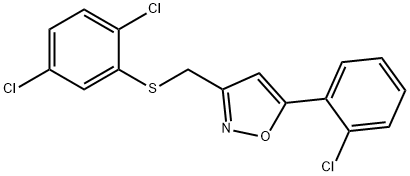 5-(2-Chlorophenyl)-3-([(2,5-dichlorophenyl)sulfanyl]methyl)isoxazole 结构式