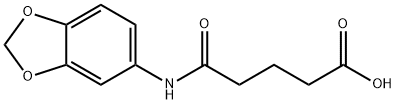 5-(苯并[D][1,3]二氧戊环-5-基氨基)-5-氧代戊酸 结构式