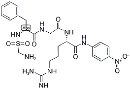 N-METHYLSULFONYL-DPHE-GLY-ARG-PNA 结构式