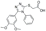 [5-(3,4-DIMETHOXY-PHENYL)-4-PHENYL-4 H-[1,2,4]TRIAZOL-3-YLSULFANYL]-ACETIC ACID 结构式