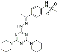 (E)-N-(4-(1-(2-(4,6-DI(PIPERIDIN-1-YL)-1,3,5-TRIAZIN-2-YL)HYDRAZONO)ETHYL)PHENYL)METHANESULFONAMIDE 结构式